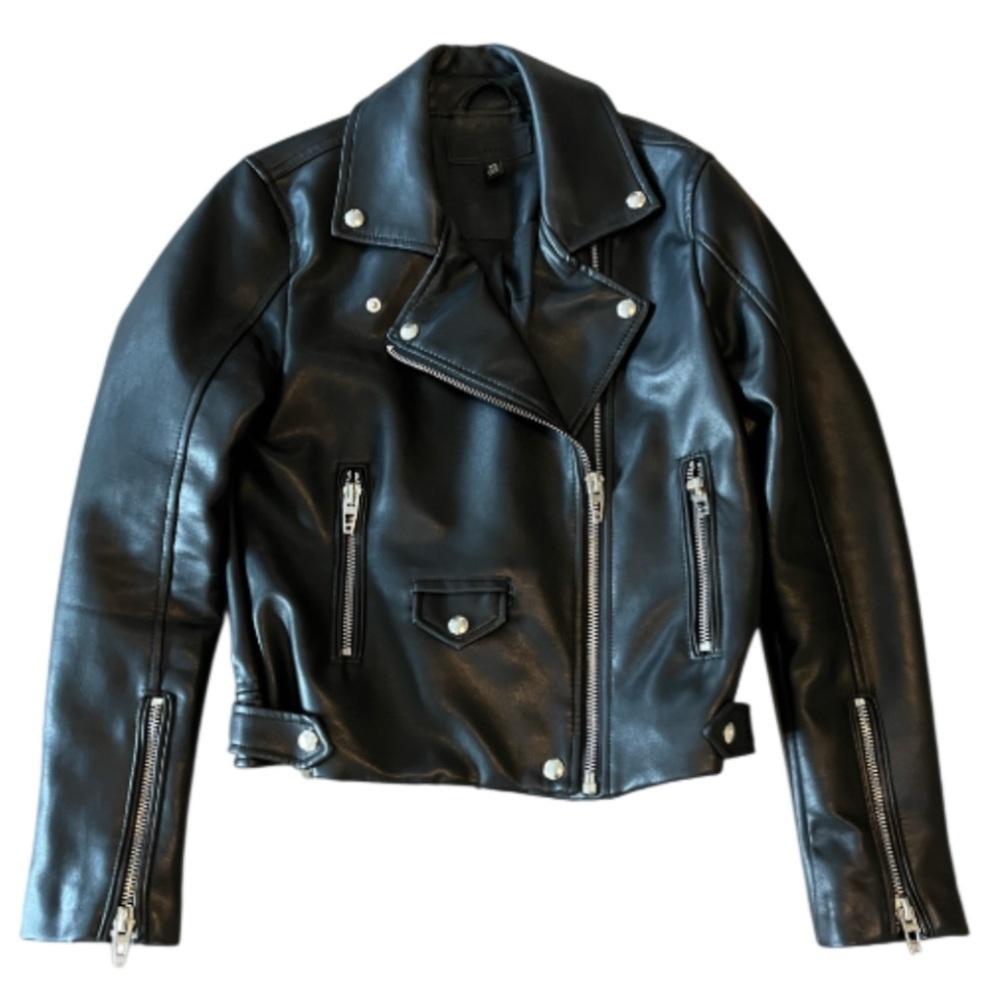 Blank NYC Black Faux Leather Jacket -XS - Picture 2 of 11